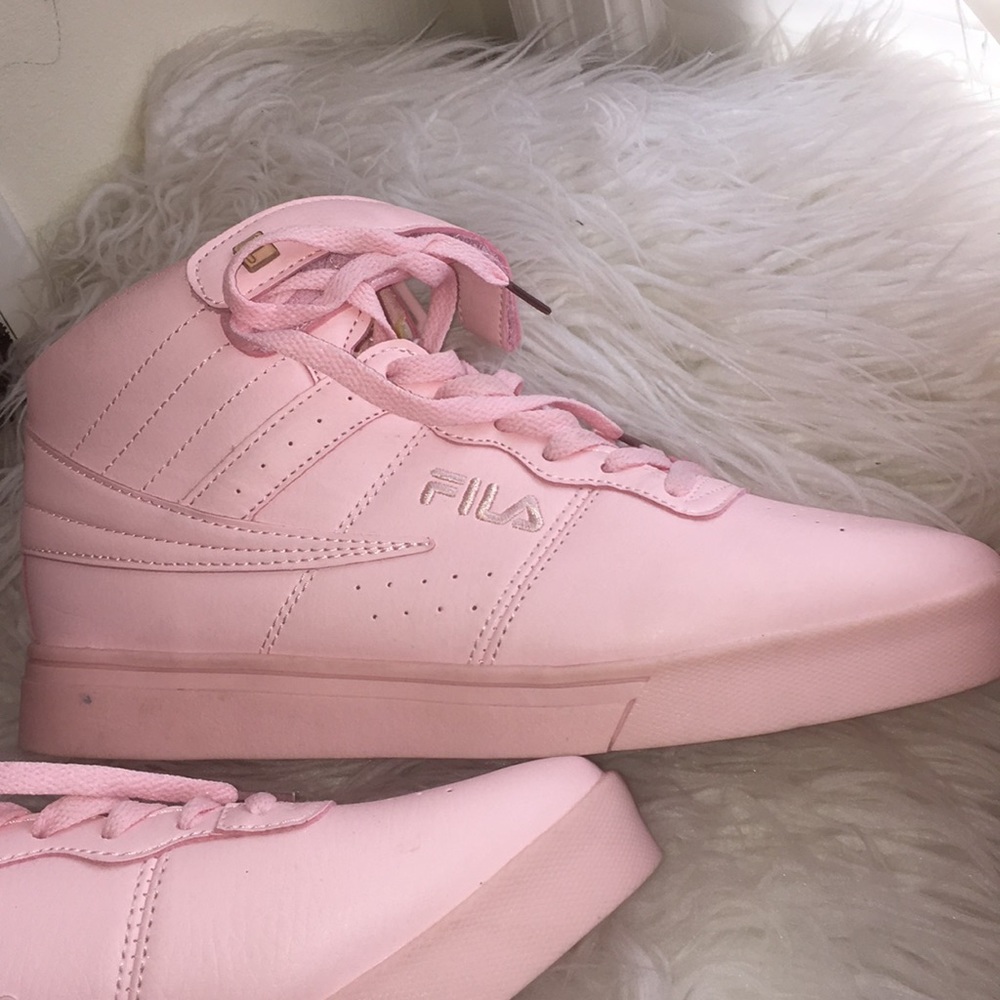 Brand new pink fla high tops